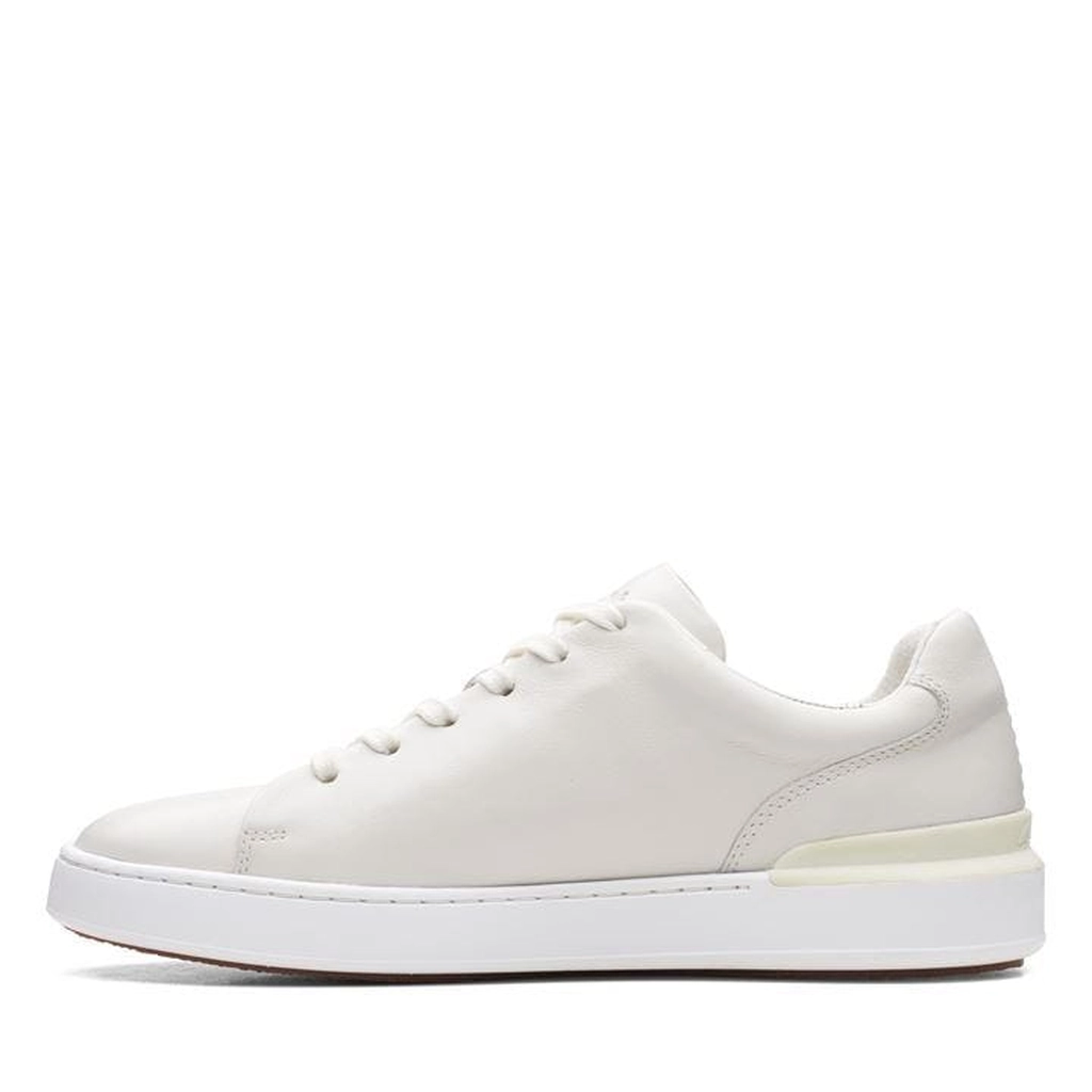 Clarks Originals Court Lite Lace Leather Trainers - White